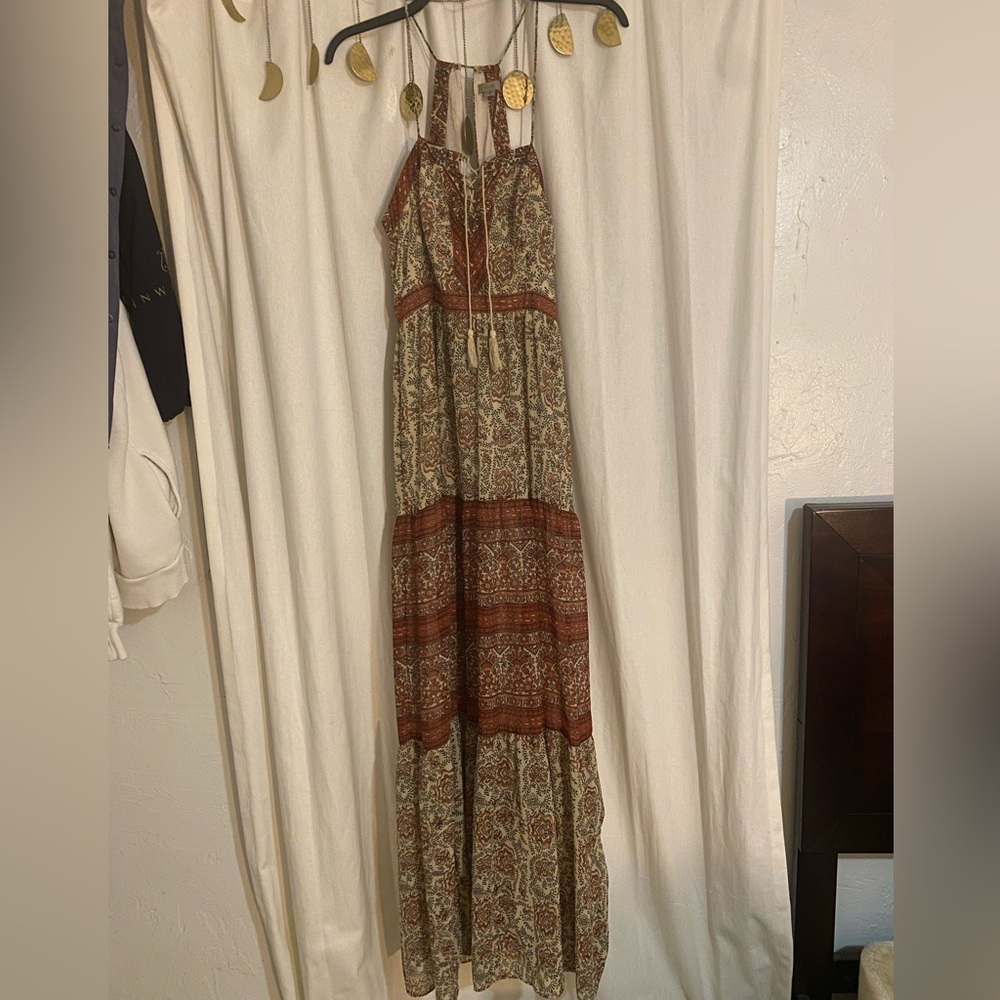 Boho multi-colored maxi dress